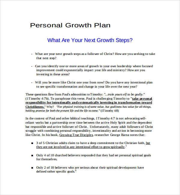 Employee Growth Plan Template