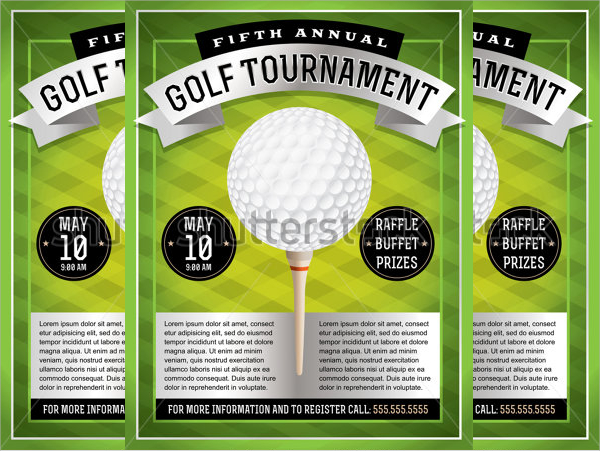 vector golf tournment flyer template
