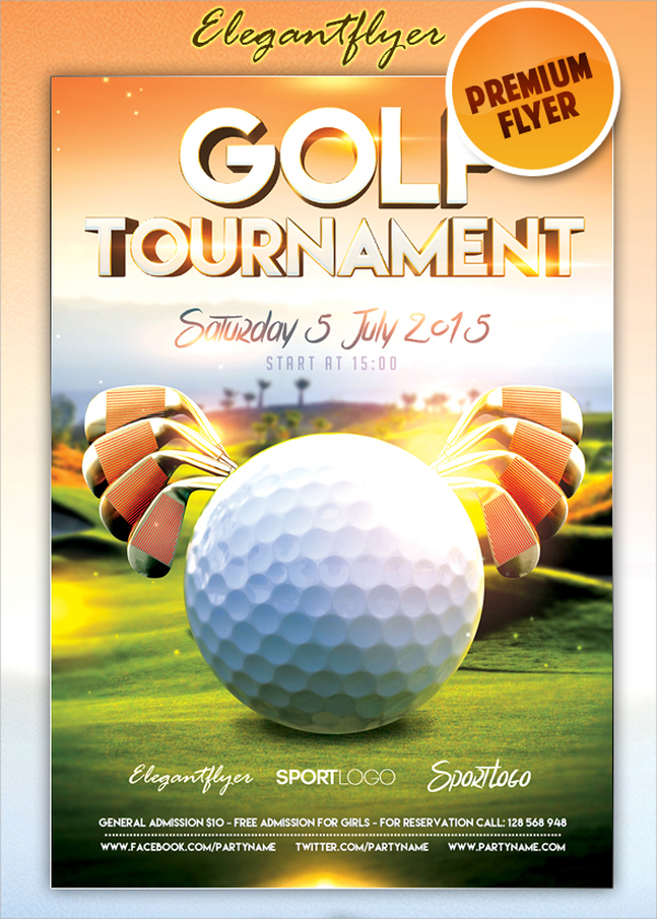 Printable Golf Tournament Flyer Template Free