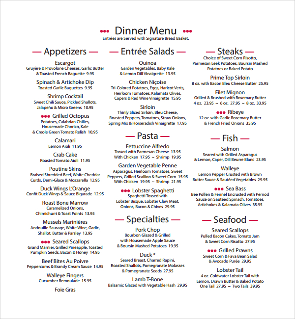 9-dinner-menu-templates-sample-templates