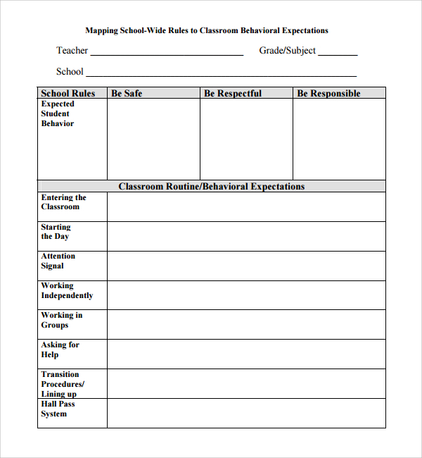 11 Classroom Management Plan Templates Sample Templates