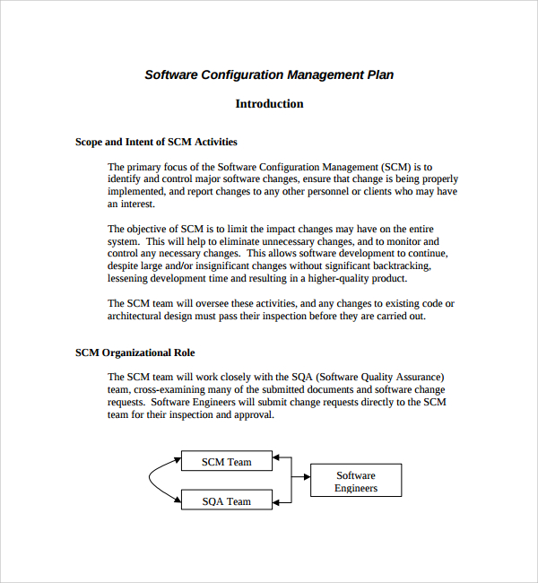 software configuration management plan template