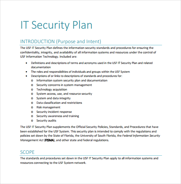 A Sample Cyber Security Business Plan Template
