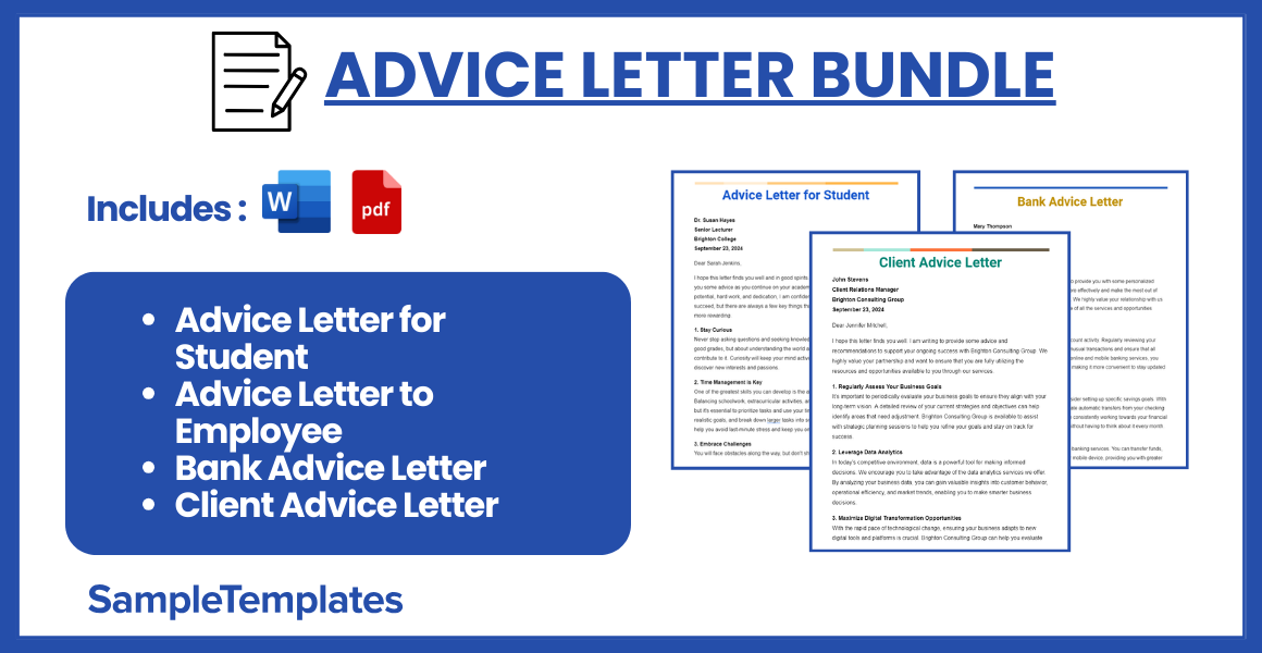 advice letter bundle