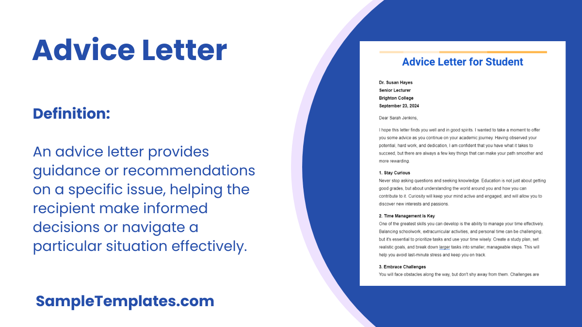 Advice Letter