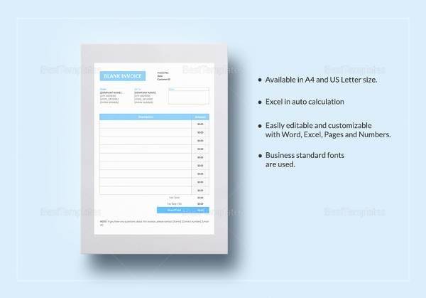 basic invoice template in exce 600