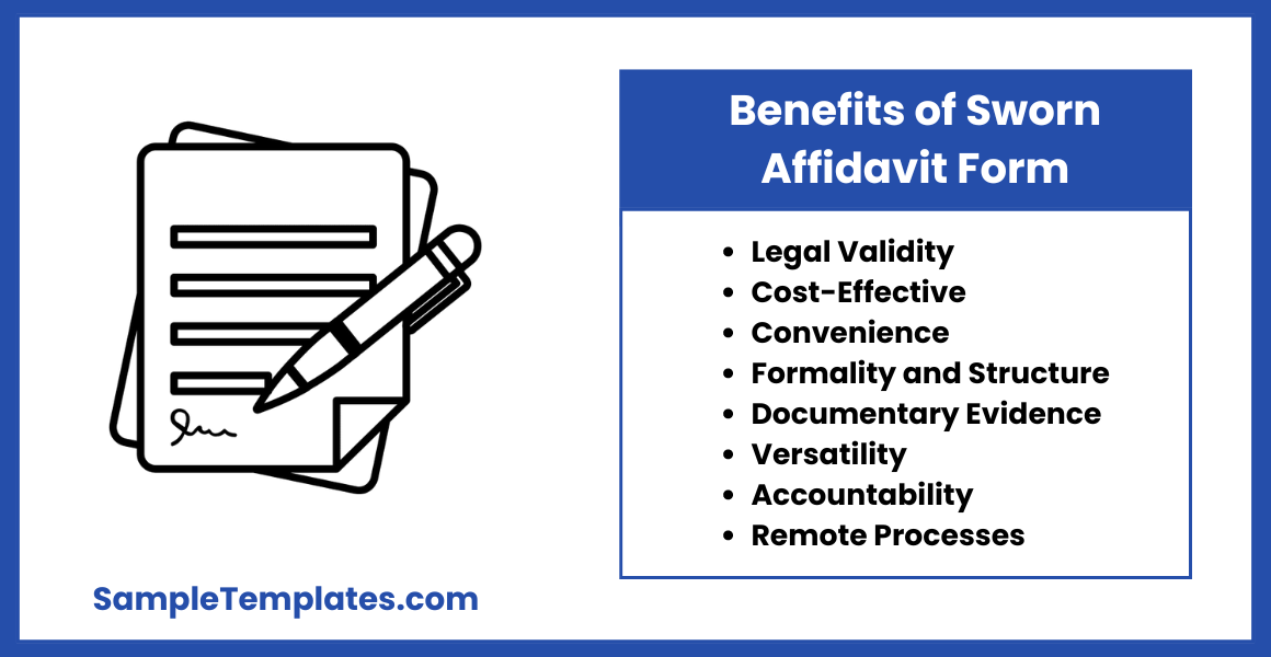 benefits of sworn affidavit form
