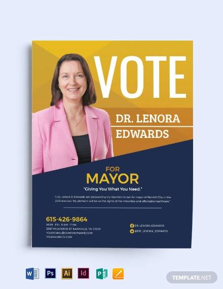 campaign announcement flyer template