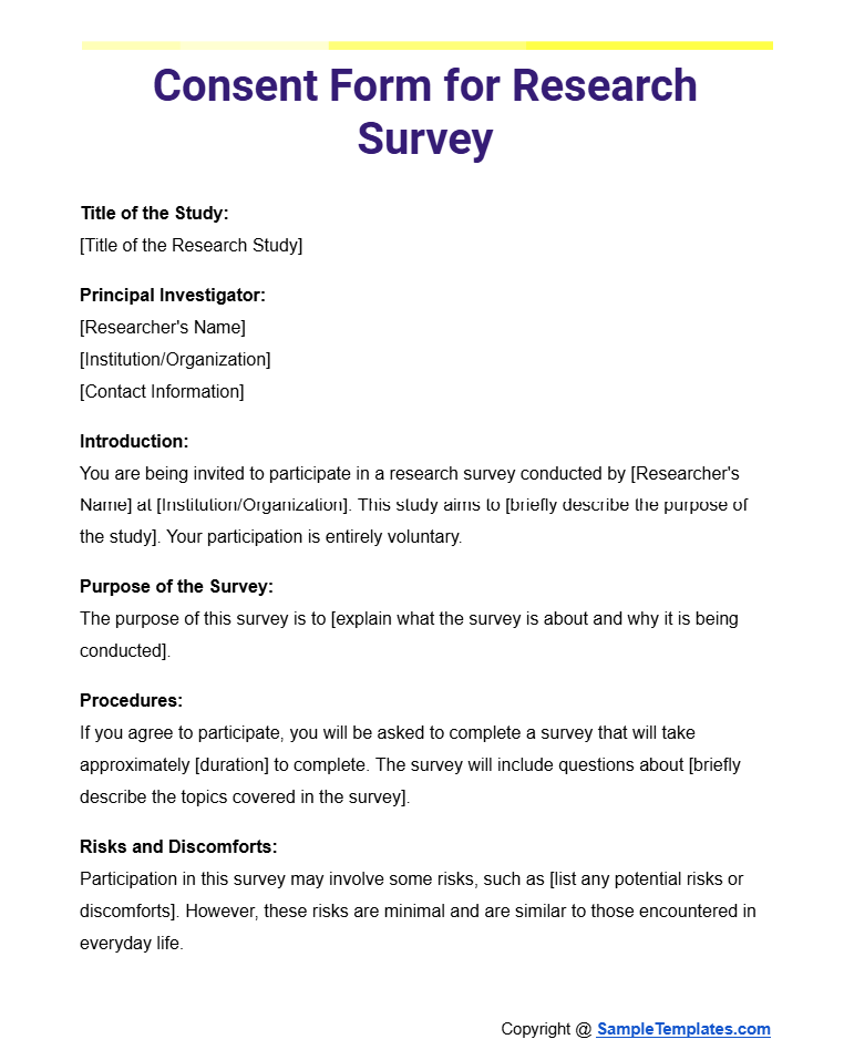 consent form for research survey