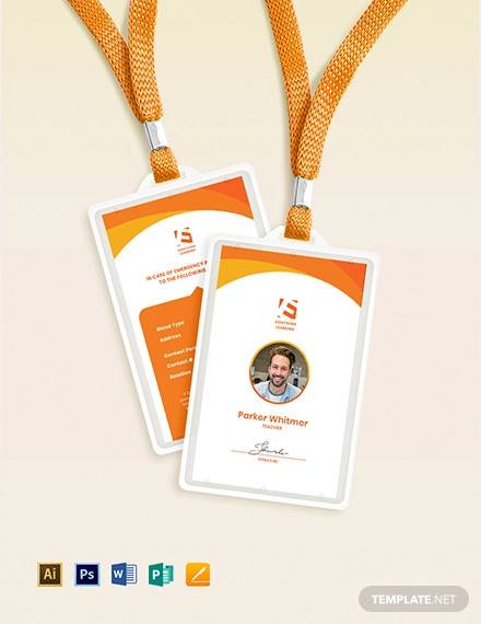 daycare staff id card template