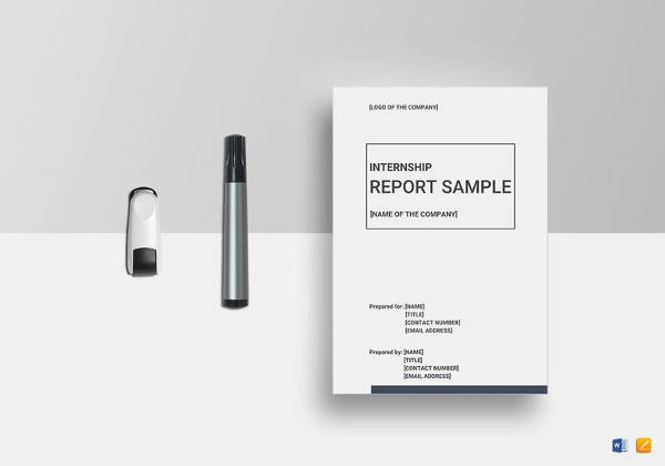 easy to edit internship report template