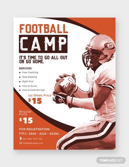 football camp flyer