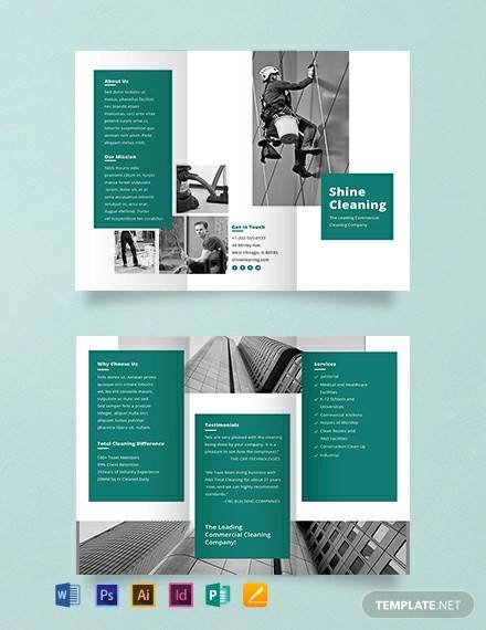 free cleaning service brochure template