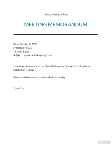 free internal legal memo template