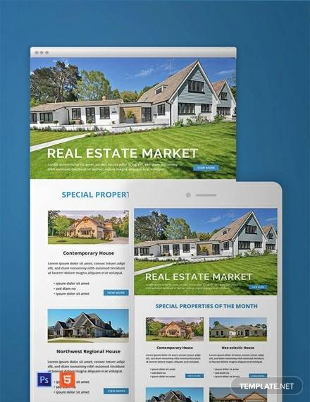 free monthly real estate email newsletter template