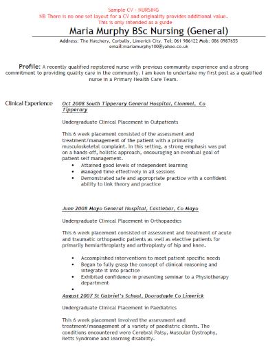 general nursing resume template