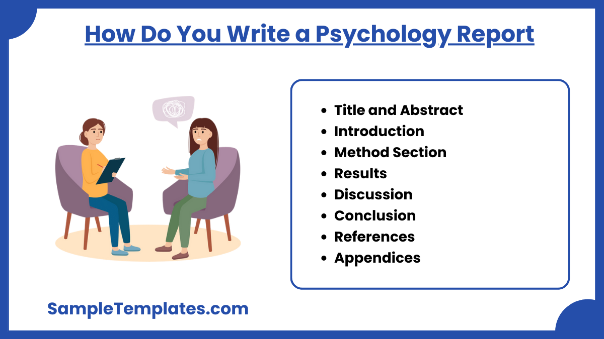 how do you write a psychology report