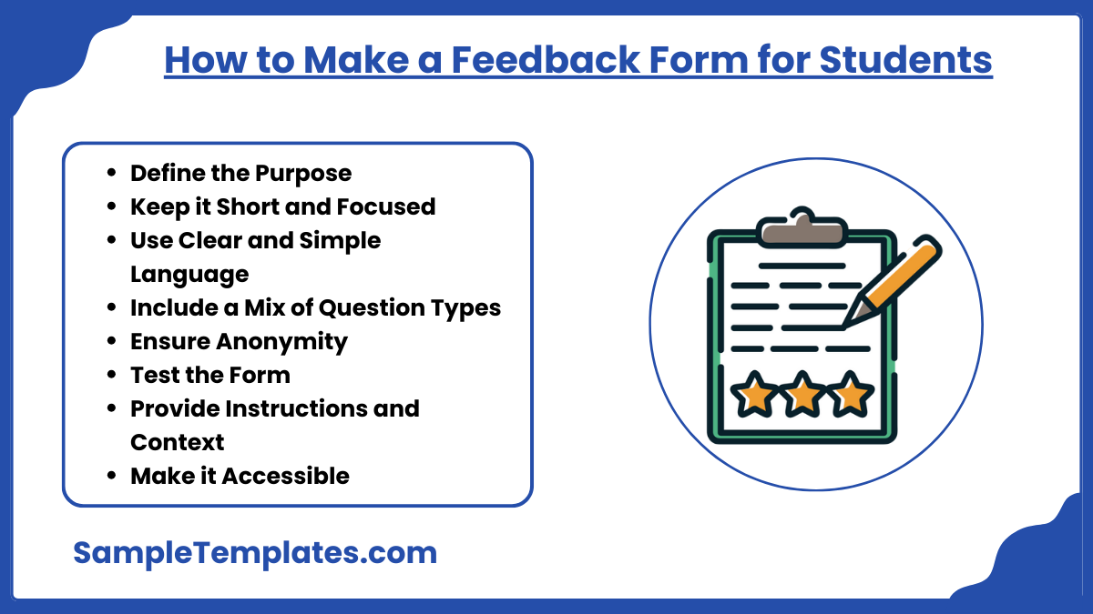 how to make a feedback form for students