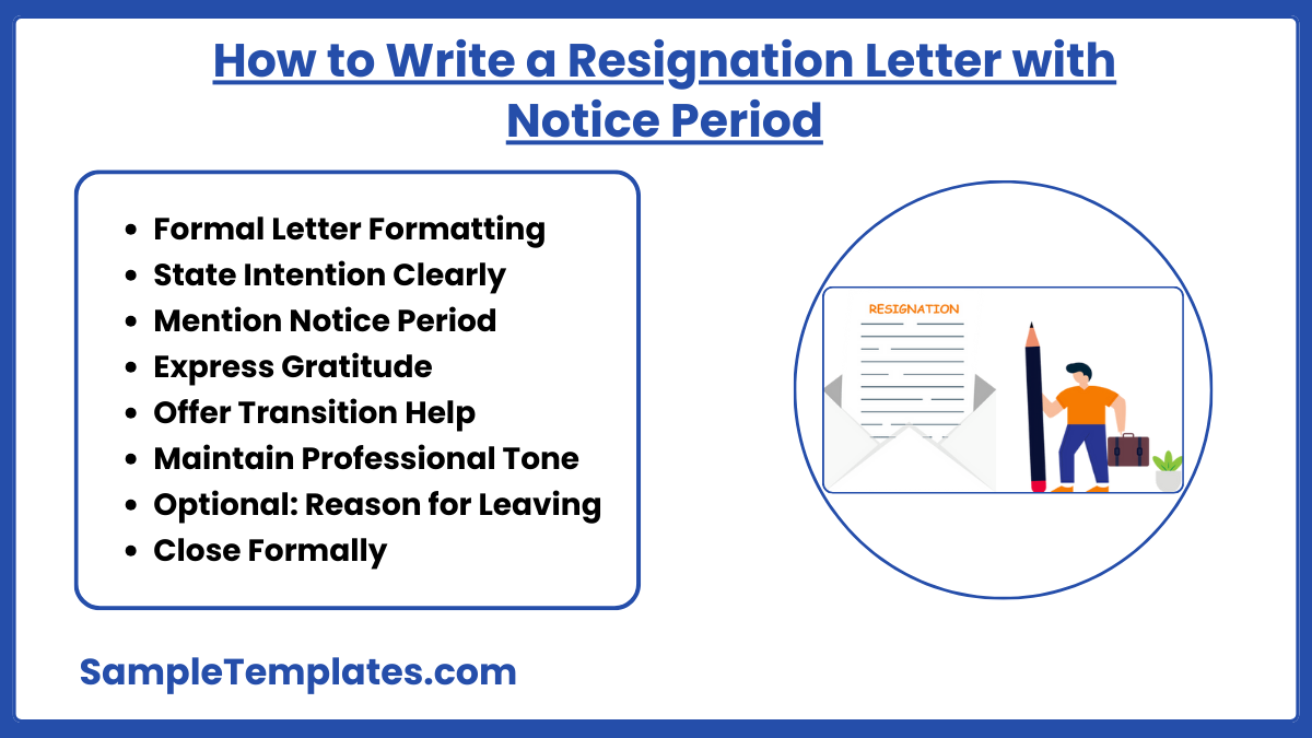 how to write a resignation letter with notice period