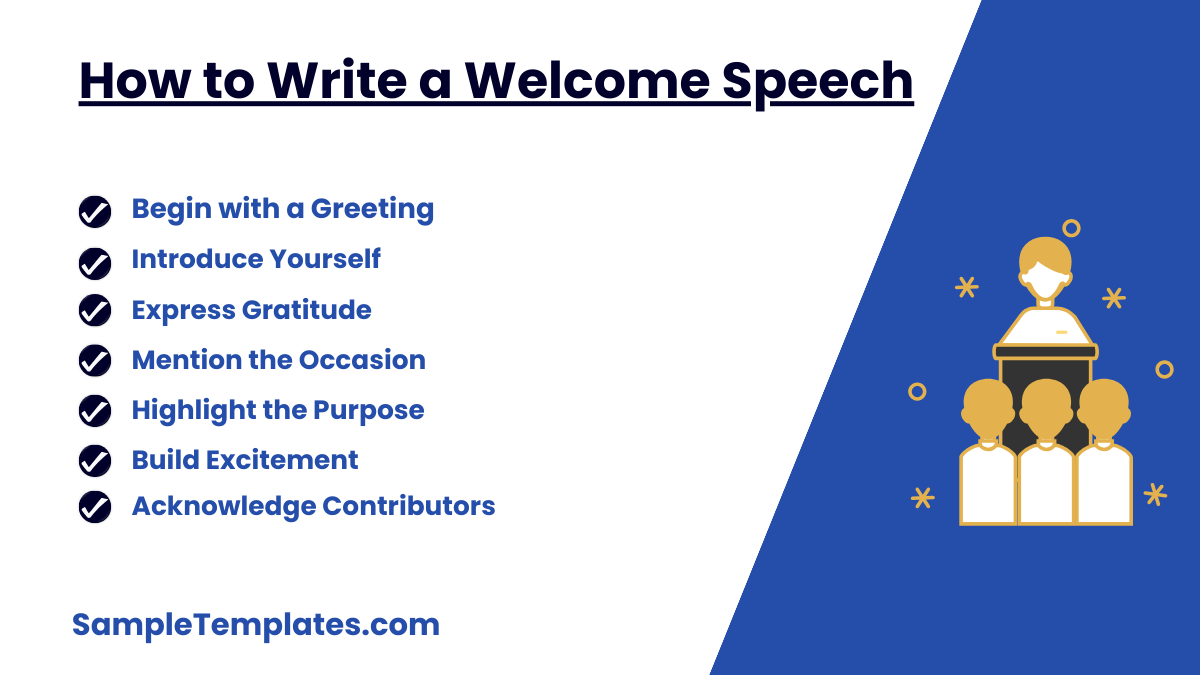 how to write a welcome speech