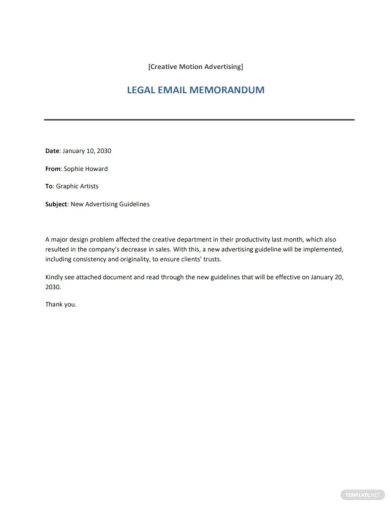 legal email memo template