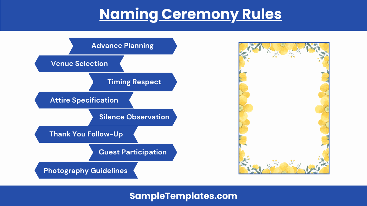 naming ceremony rules