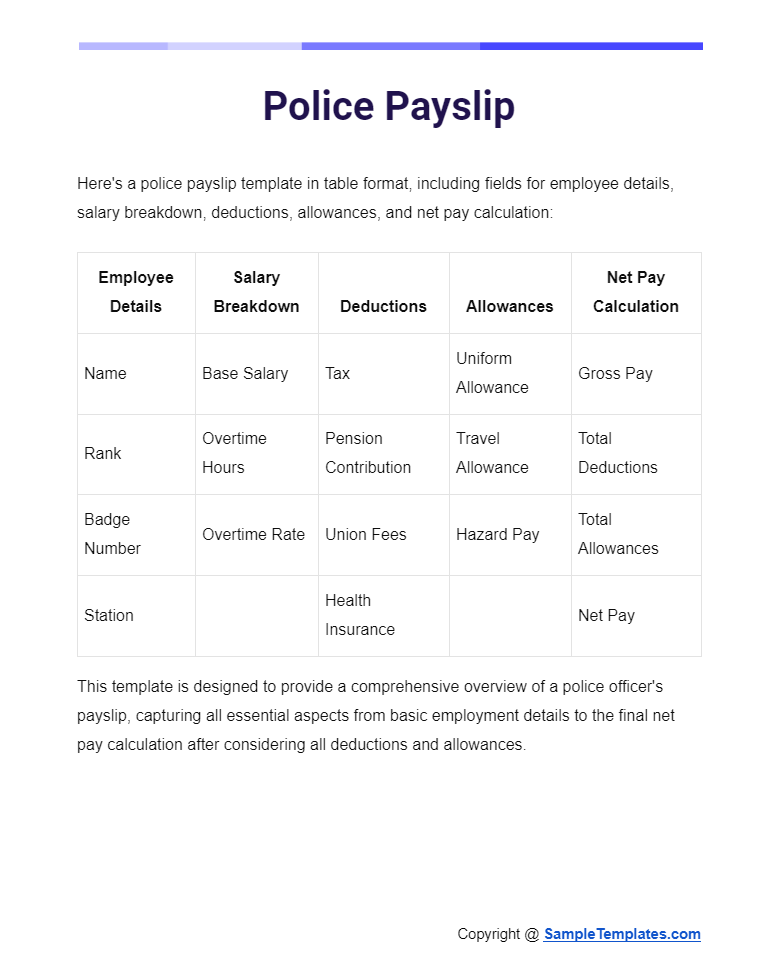 police payslip