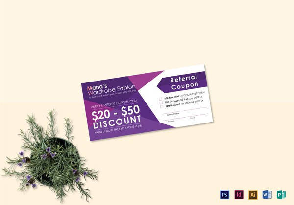 referral coupon template