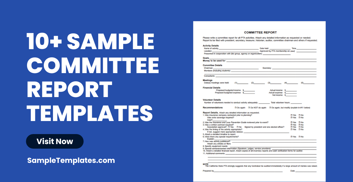 sample committee report templates