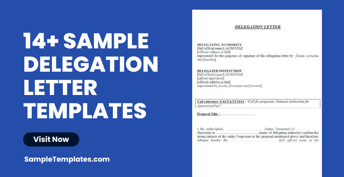 Sample Delegation Letter Template