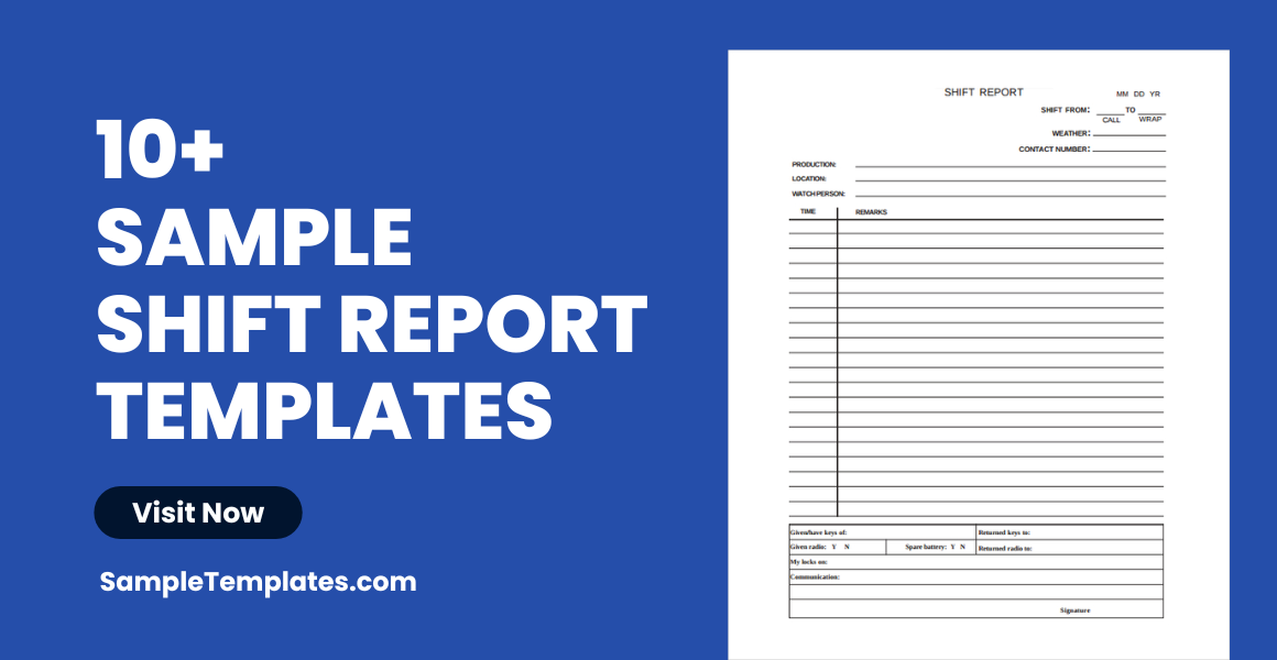 sample shift report templates