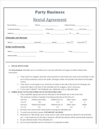 simple business rental agreement