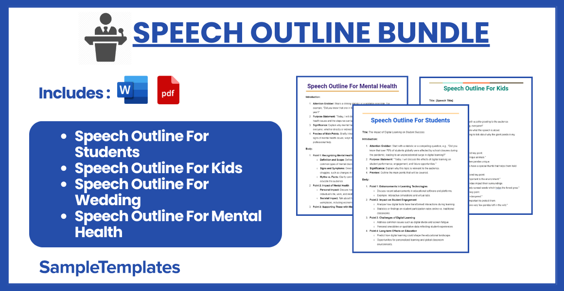 speech outline bundle