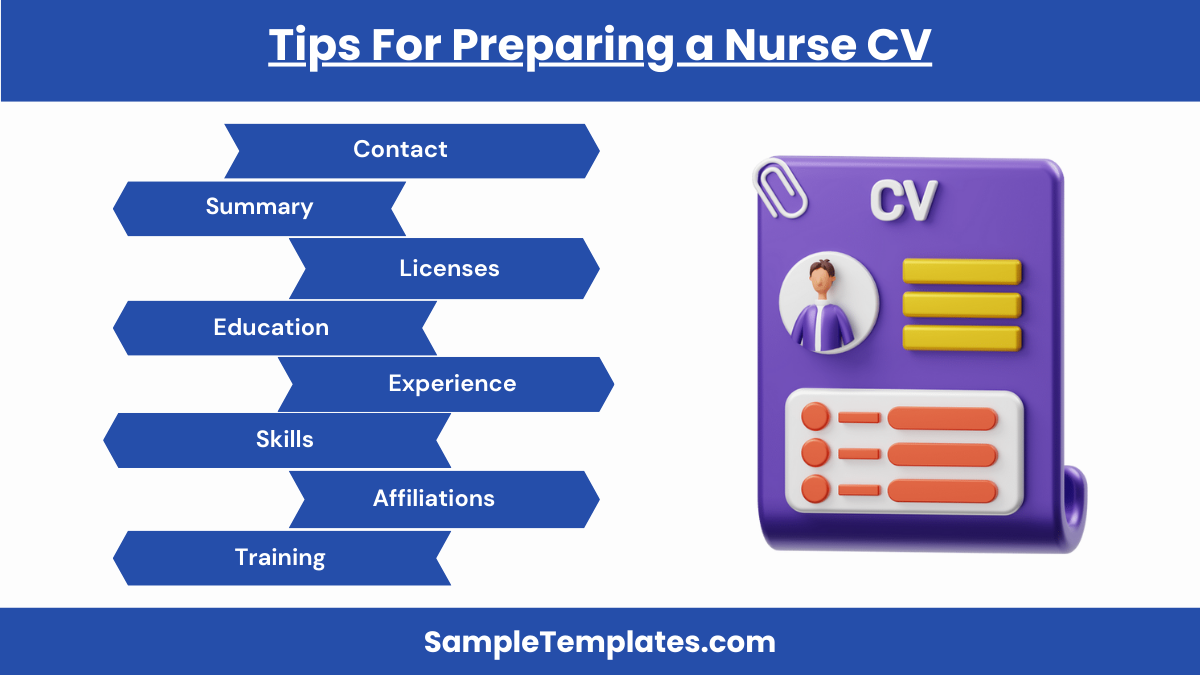 tips for preparing a nurse cv