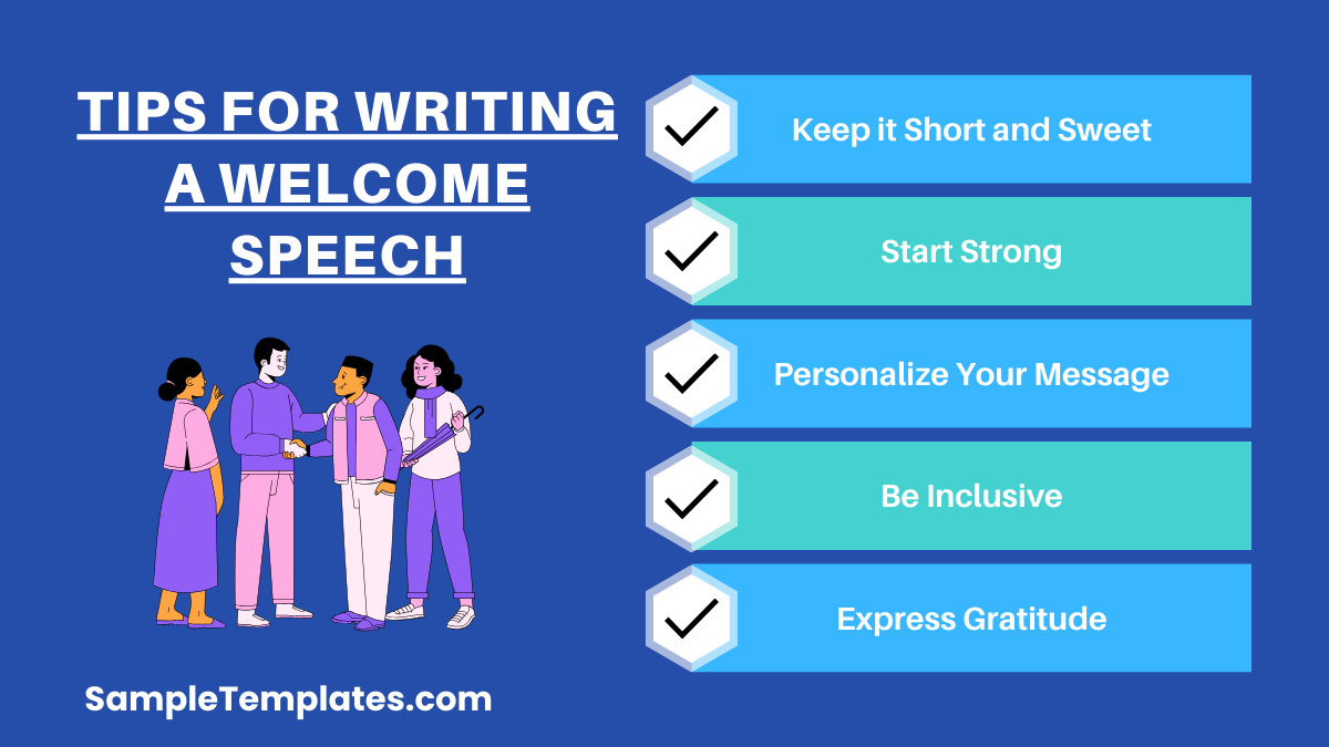 tips for writing a welcome speech