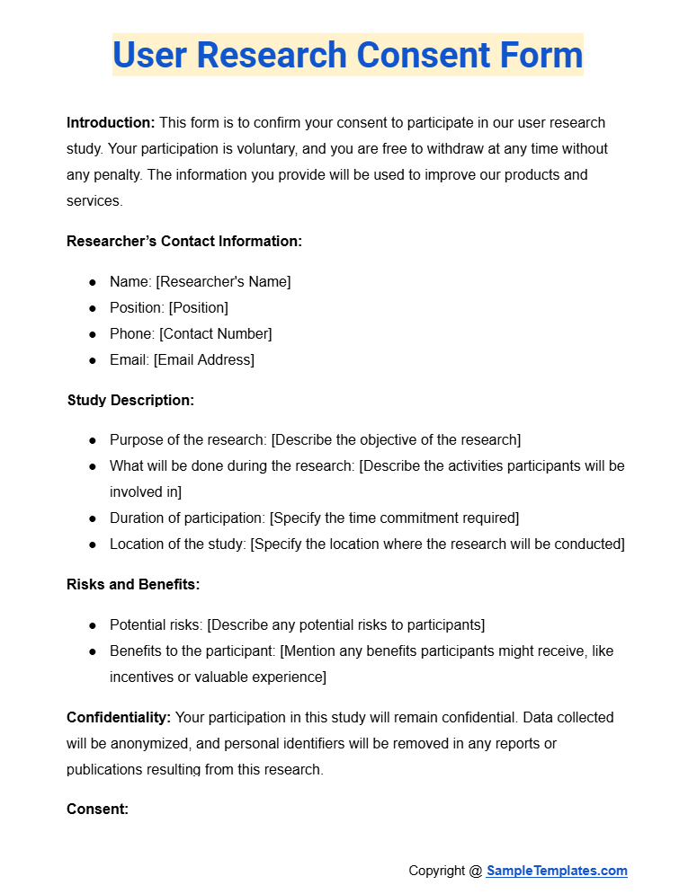 user research consent form