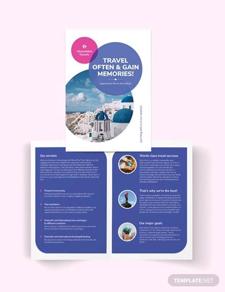 vacation bi fold brochure template