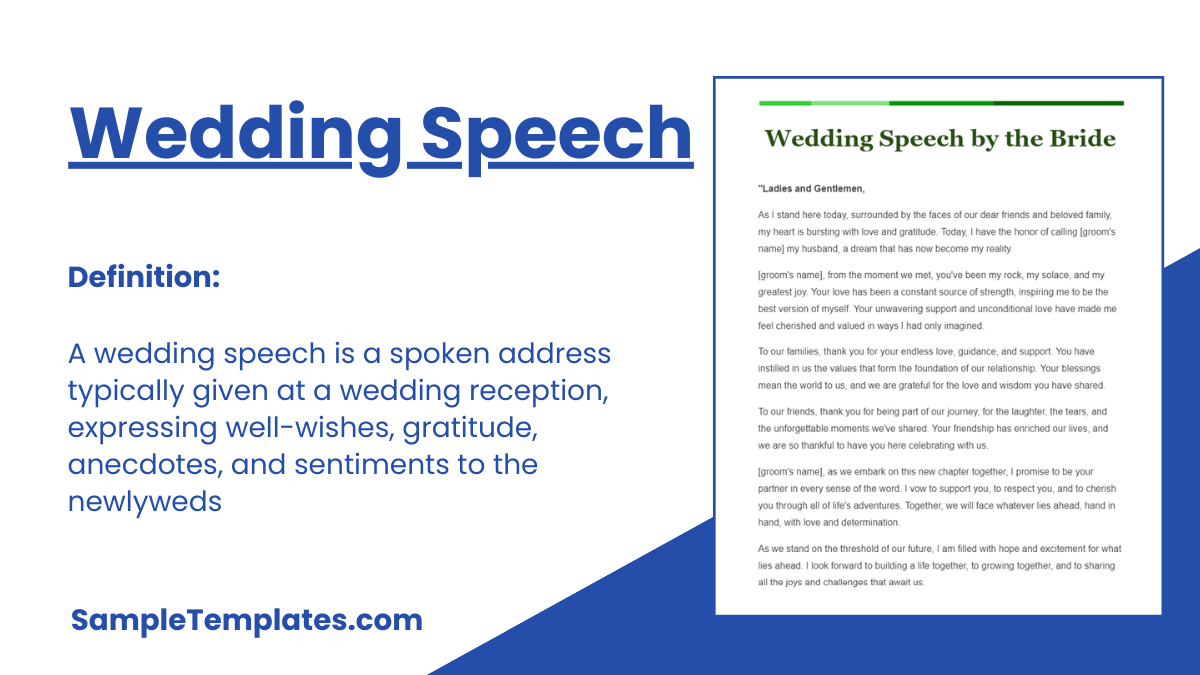 Wedding Speech