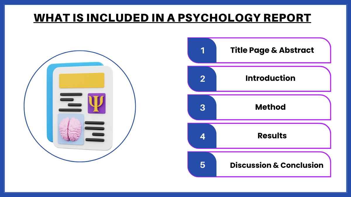 what is included in a psychology report