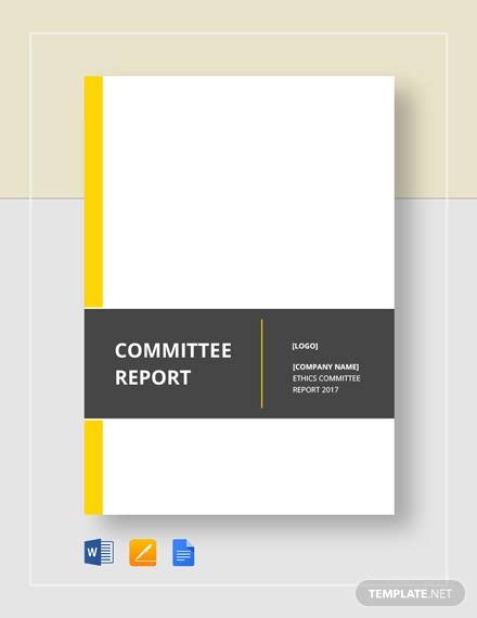 FREE 10  Committee Report Templates in MS Words Apple Pages PDF