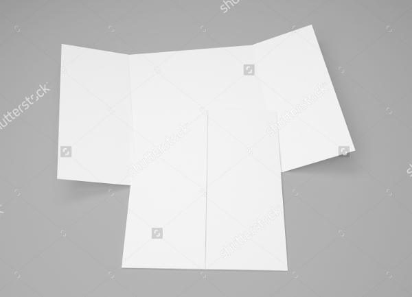 blank gate fold brochure isolated