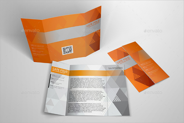 realistic gate fold brochure mockup