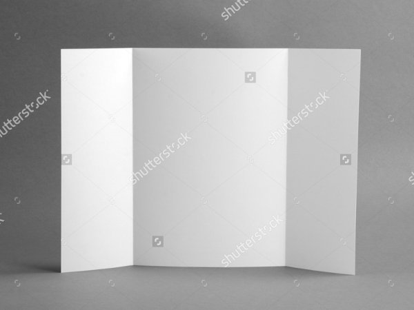 flat blank gate fold brochure mockup