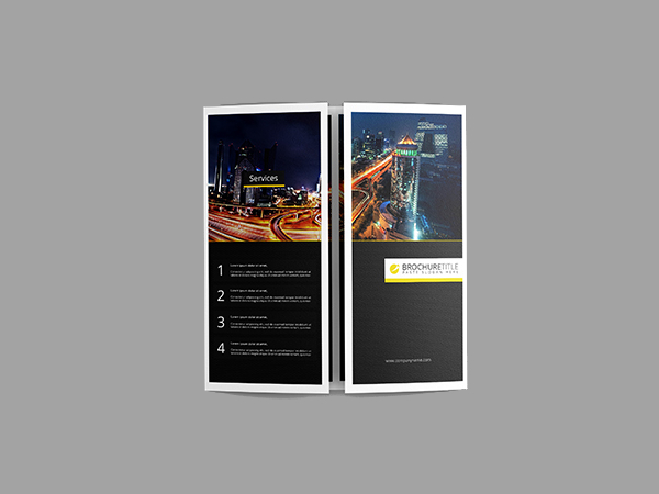 double gate fold brochure mock up