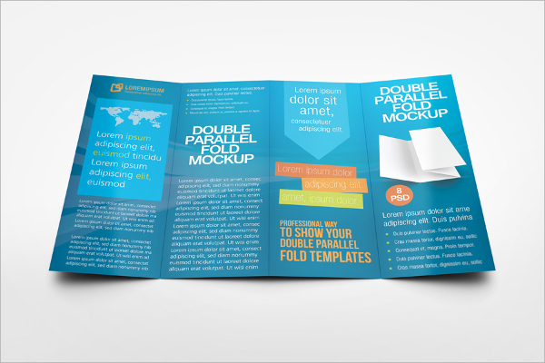 parallel double gate fold brochure mockup