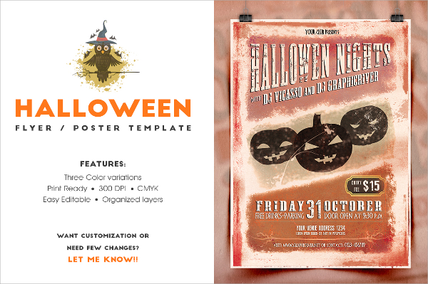 vintage halloween invitation template