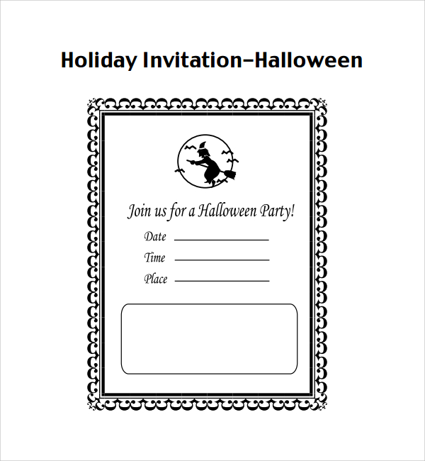 sample halloween invitation template