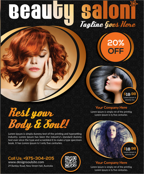 FREE 21 Beauty Salon Flyer Templates In MS Word PSD AI EPS PDF 