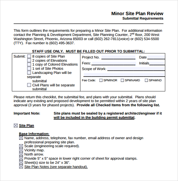 FREE 9+ Sample Site Plan Templates in PDF MS Word