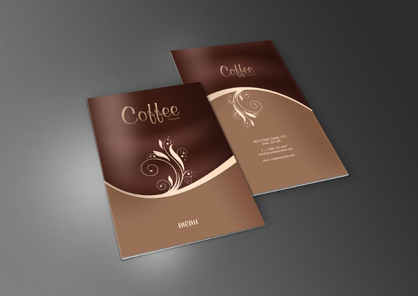 coffee shop restaurant menu brochure